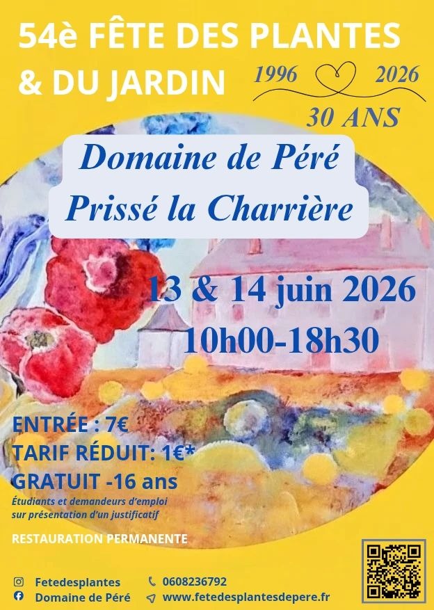 illustration 54ème Fête des plantes & du jardin au Domaine de Péré à Prissé la Charrière (79)