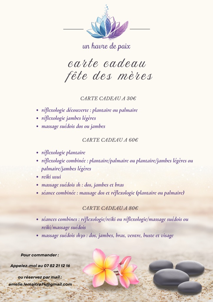 illustration Carte cadeaux pour la  fête des mères