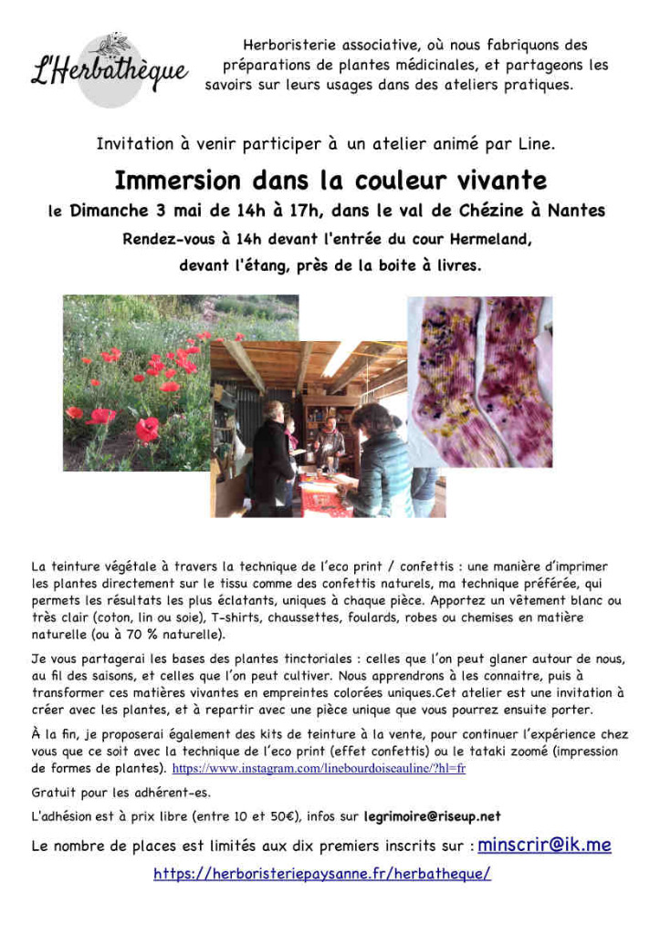 illustration Immersion dans la couleur vivante le Dimanche 3 mai