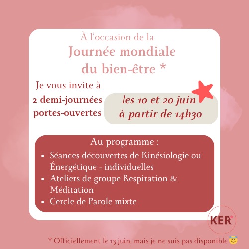 illustration Journée mondiale du bien-être - Portes ouvertes