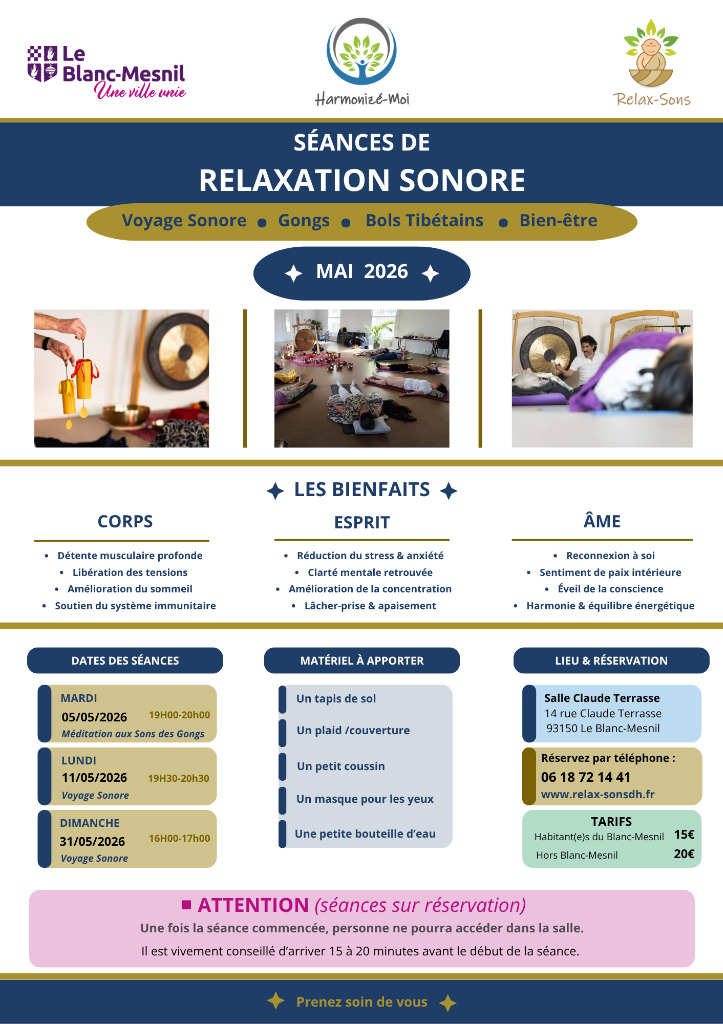 illustration Méditation & Voyage Sonore aux Sons des Gongs et Bols Tibétains