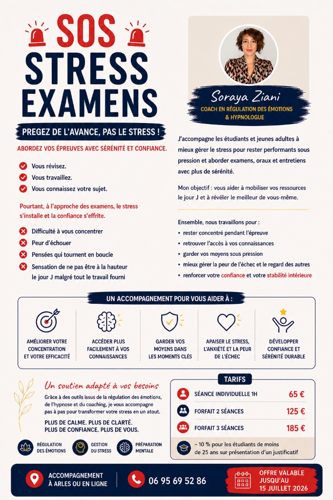 illustration SOS Stress Examens – Préparation mentale & gestion du stress avant examens et oraux