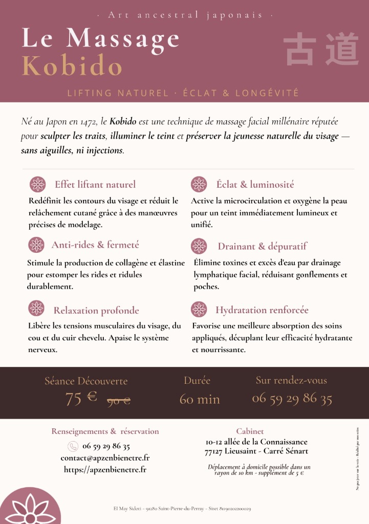 illustration Offre Découverte Massage facial Japonais Kobido