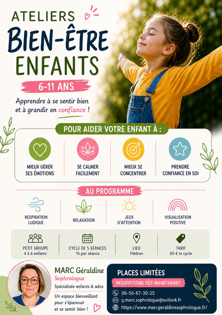 illustration Ateliers bien-être pour enfants de 6 à 11 ans