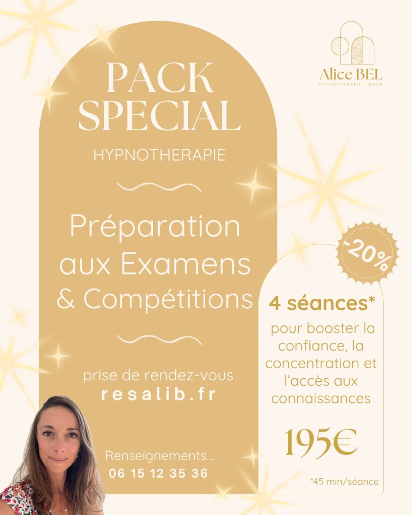 illustration Offre spéciale PREPARATION AUX EXAMENS "Pack 4 Séances" -20%