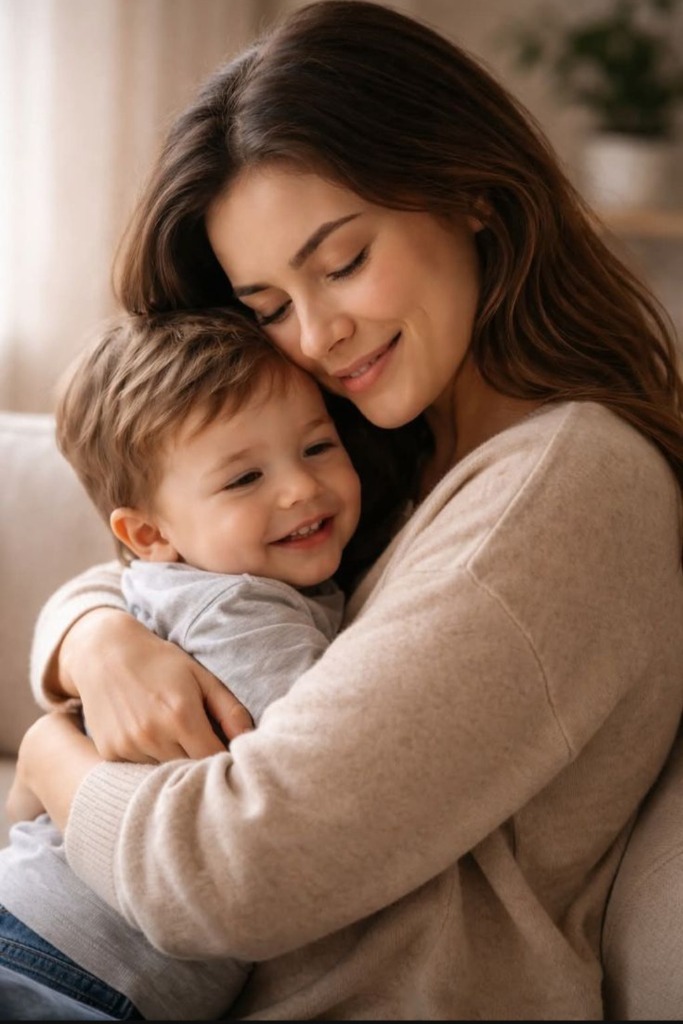 illustration Parfois les larmes d'un enfant parlent d'amour.