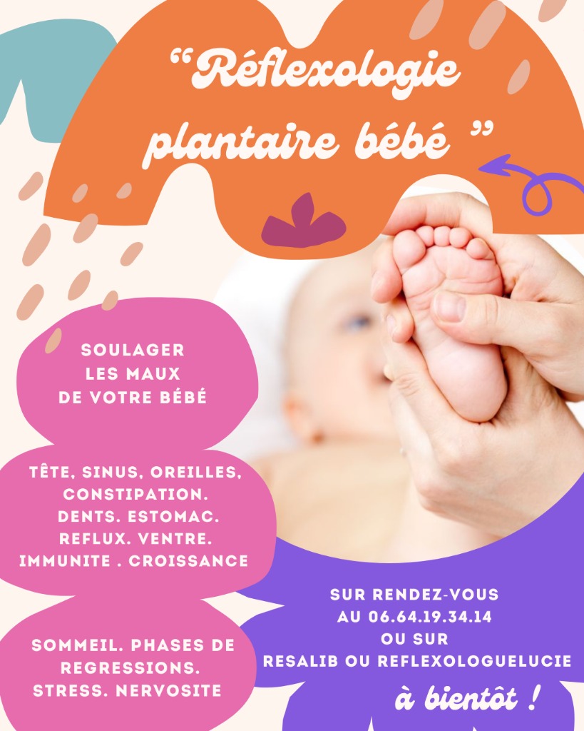 illustration réflexologie bébé