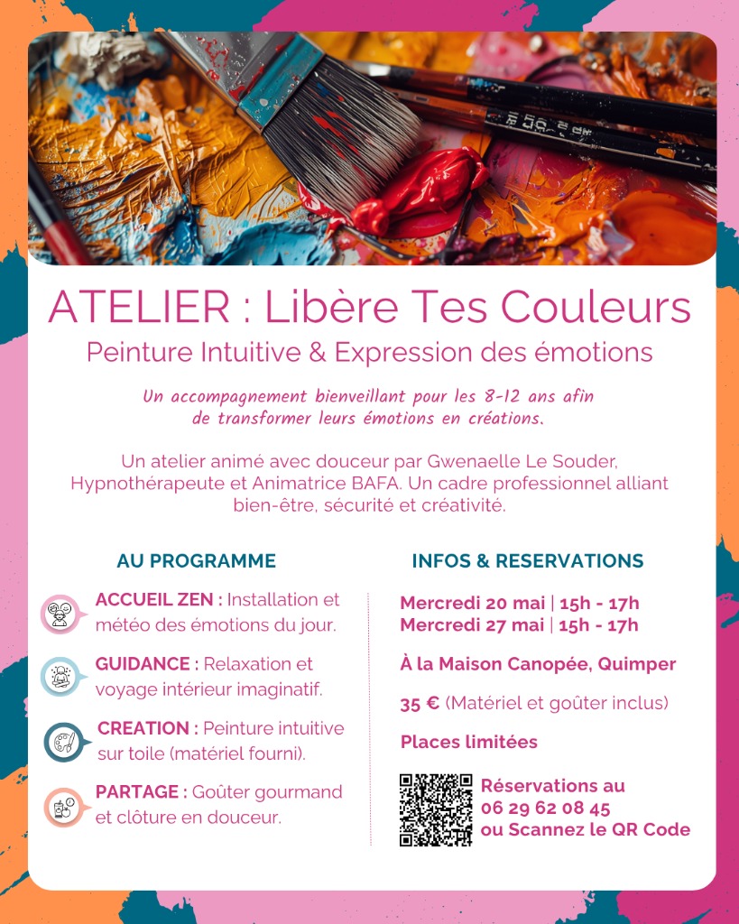 illustration Atelier Enfants : Libérer ses émotions par la Peinture Intuitive à Quimper