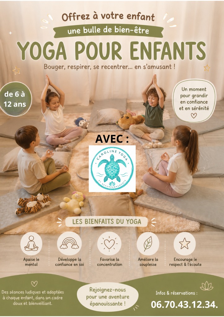 illustration Atelier Yoga enfant thème gestion des émotions