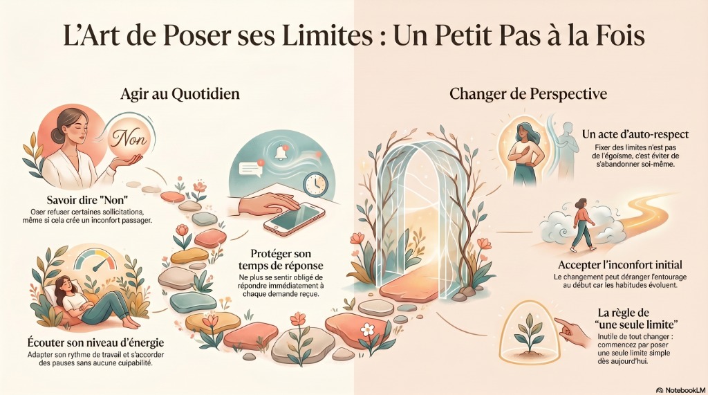 illustration L'Art de poser ses Limites : Un petit pas à la fois