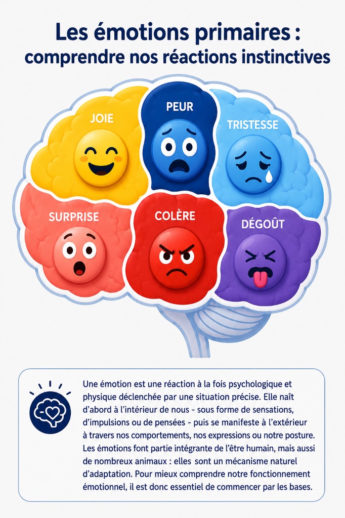 illustration Les émotions primaires : comprendre nos réactions instinctives
