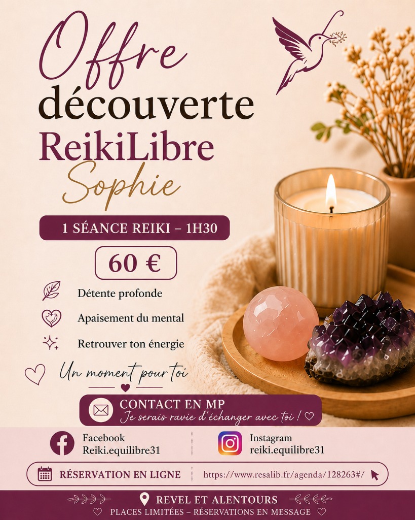 illustration Soin Découverte Reiki Coeur & Lumière - 1h30