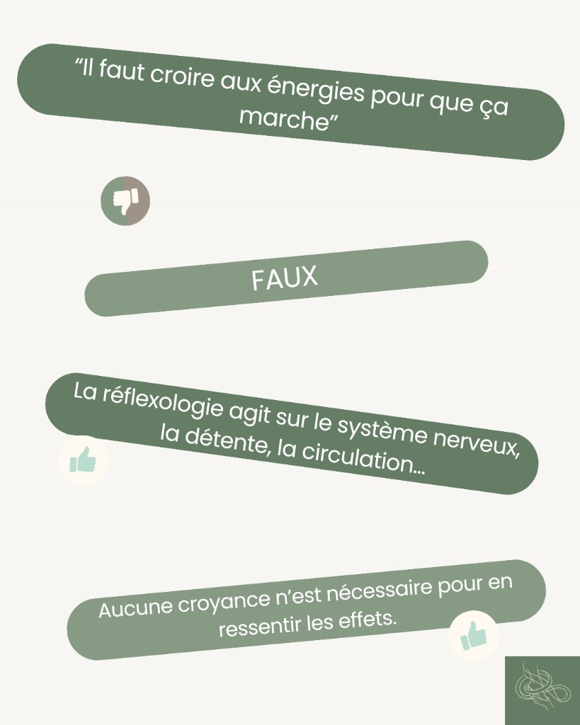 illustration Idées reçues sur la réflexologie : pourquoi on pense qu’il faut “y croire” pour que ça marche