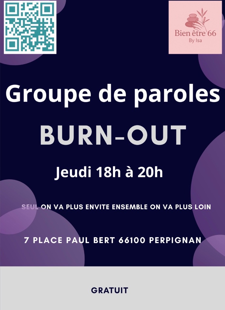 illustration Groupe parole Burn-out GRATUIT jeudi 18h-20h