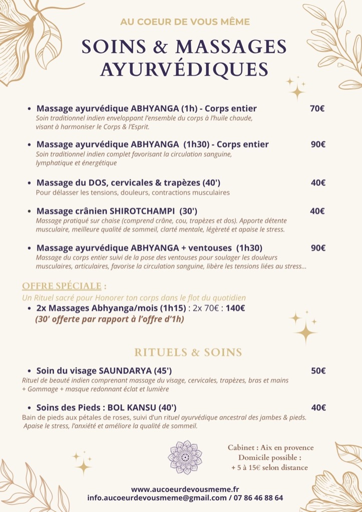 illustration Soins et Massages Ayurvédiques