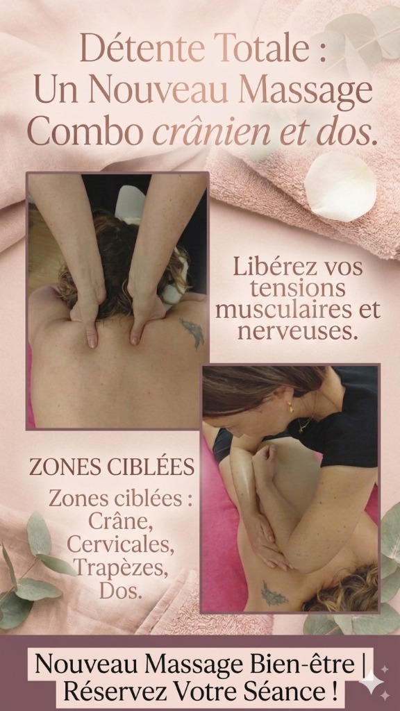 illustration Nouveau massage combo crânien + dos
