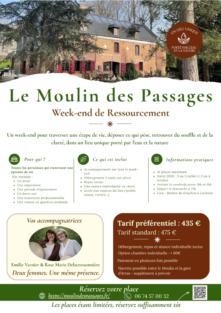 illustration Le Moulin des Passages - Week-end pour traverser une étape de vie