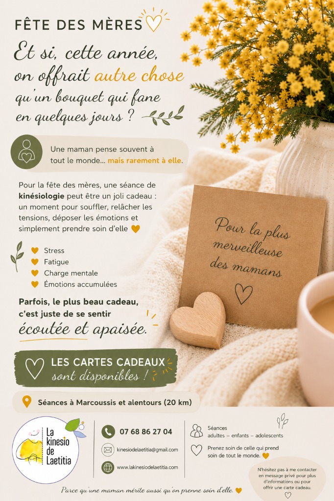 illustration Penser à la kinésiologie pour la fête des mères
