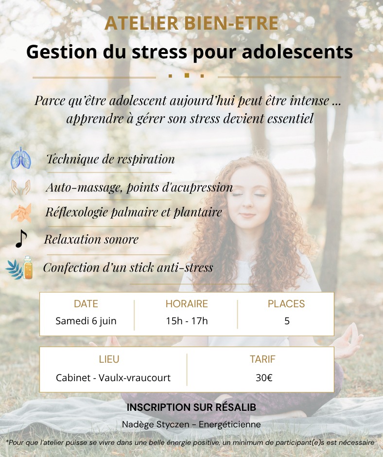 illustration Atelier bien-être gestion du stress pour adolescent