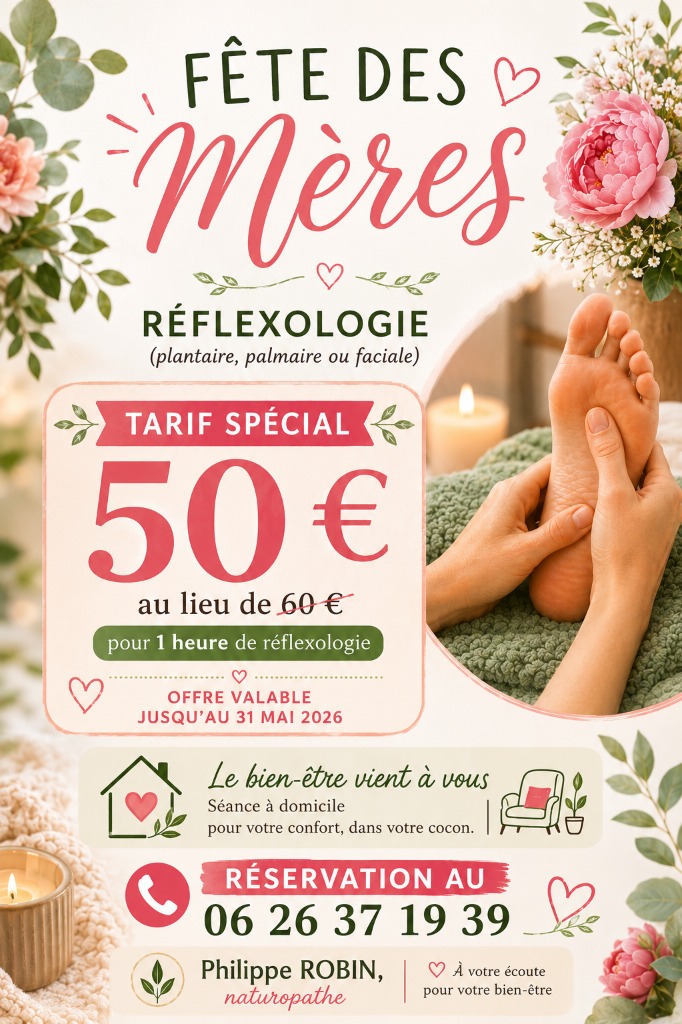 illustration Fête de mères - offrez une séance de relaxation à domicile