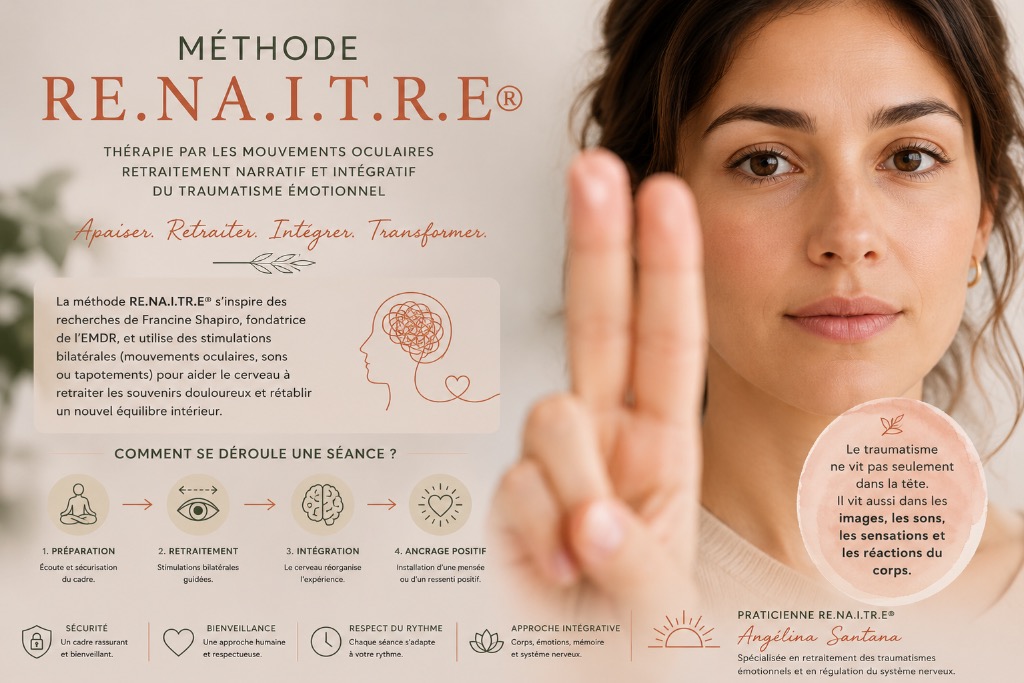 illustration Spécialisation en Gestion des Traumatismes / Thérapie par les mouvements oculaires Méthode R.E.N.A.I.T.R.E Type EMDR