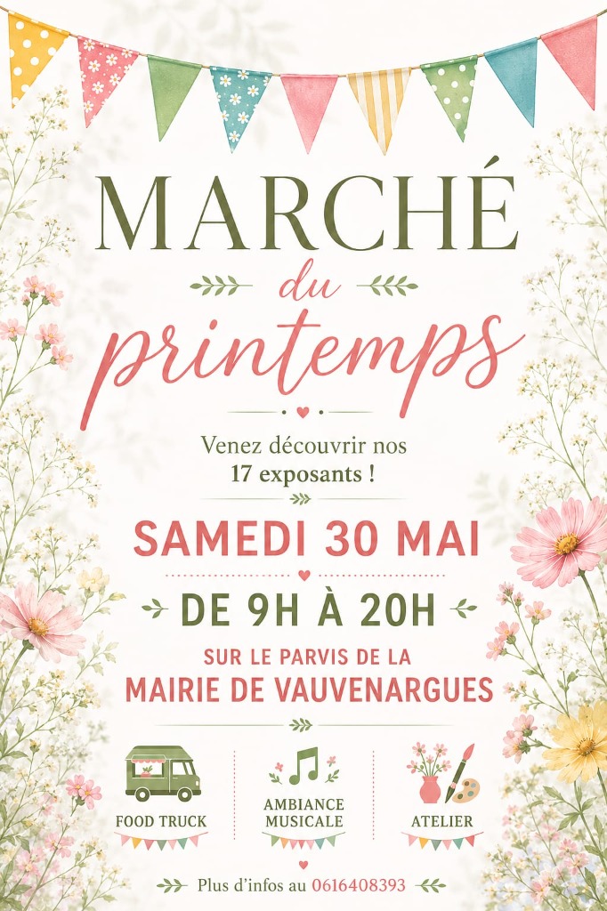illustration Marché du Printemps à Vauvenargues