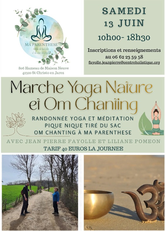 illustration Marche Yoga Nature et Om Chanting