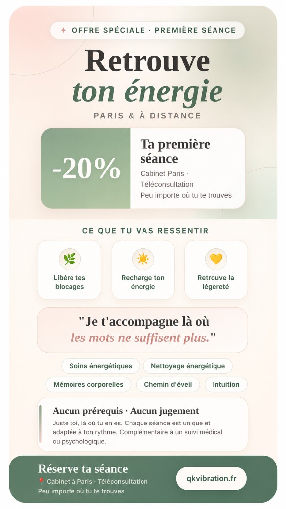 illustration ✨ Soins énergétiques : -20% sur votre première séance