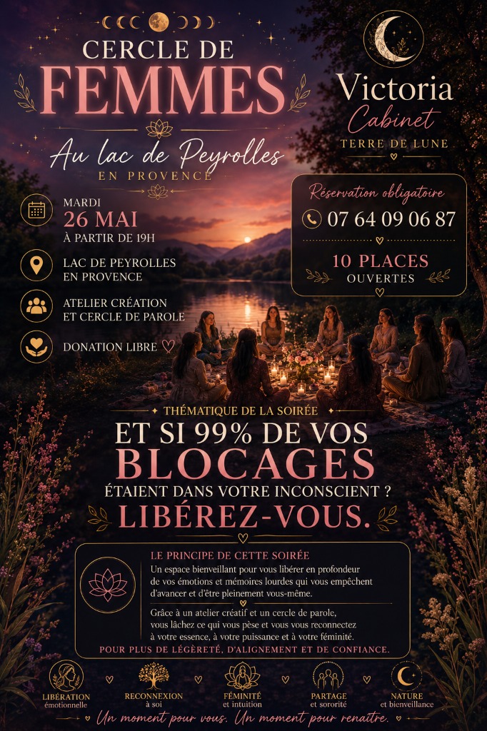 illustration CERCLE DE FEMMES 26 MAI 🌙 LIBÉRATION DES BLOCAGES