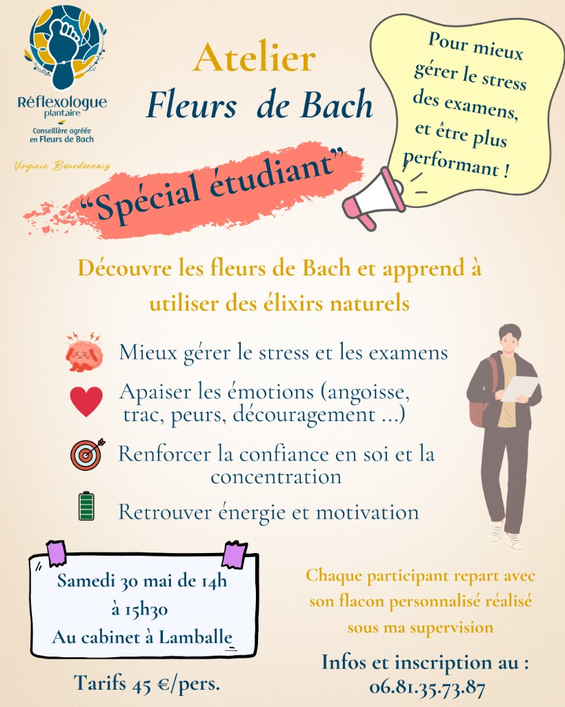 illustration Atelier Fleurs de Bach spécial étudiant, préparation des examens