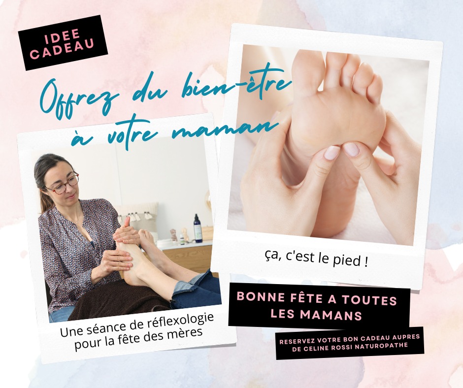 illustration LE CADEAU IDEAL POUR LA FETE DES MERES :  LA REFLEXOLOGIE PLANTAIRE