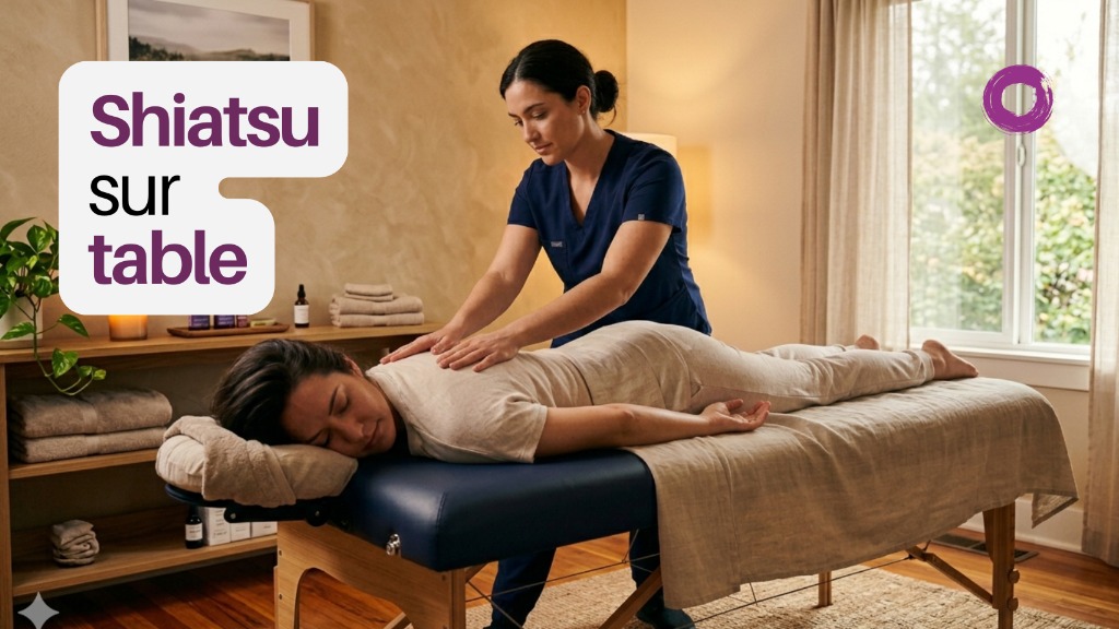 illustration SHIATSU SUR TABLE