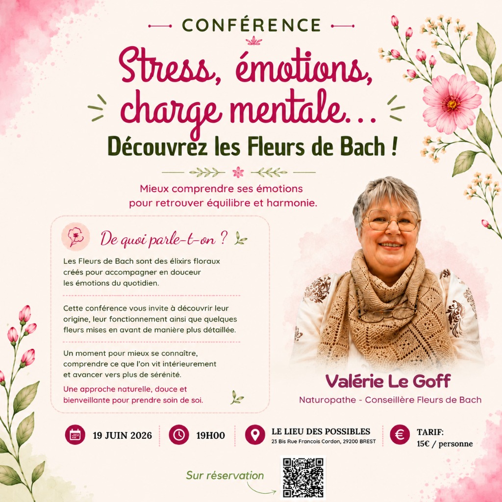 illustration Stress,émotion, charge mentale... découvrez les  Fleurs de Bach