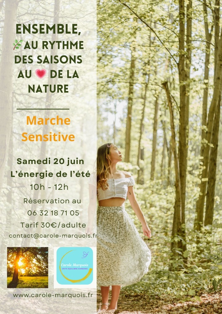 illustration Marche Sensitive — L’énergie de l’été 🌿