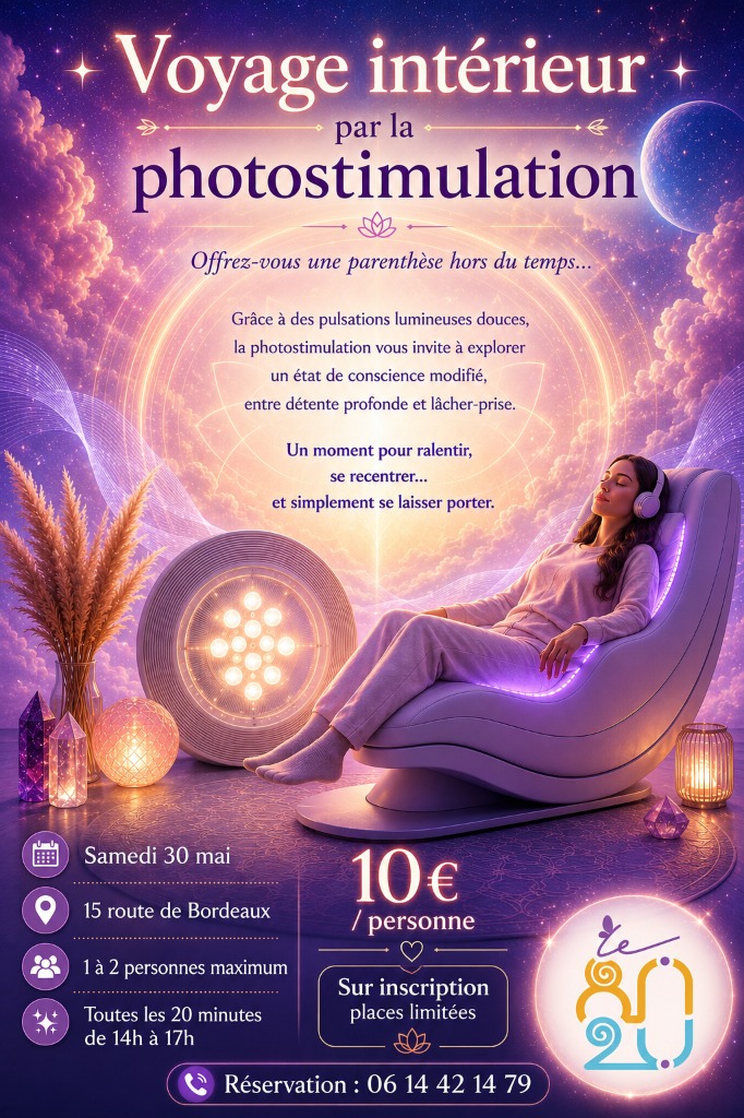 illustration Voyage intérieur par la photostimulation 🌺