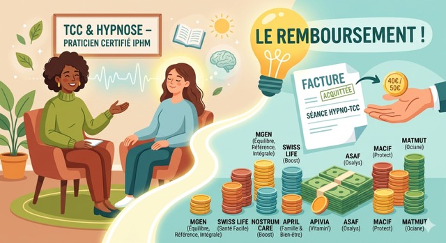 illustration Patricia Amodeo - Prendre soin de soi, ça coûte cher ? MGEN, Swiss Life… Lisez la suite pour une bonne surprise !