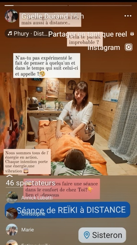 illustration Séance de Reïki a distance