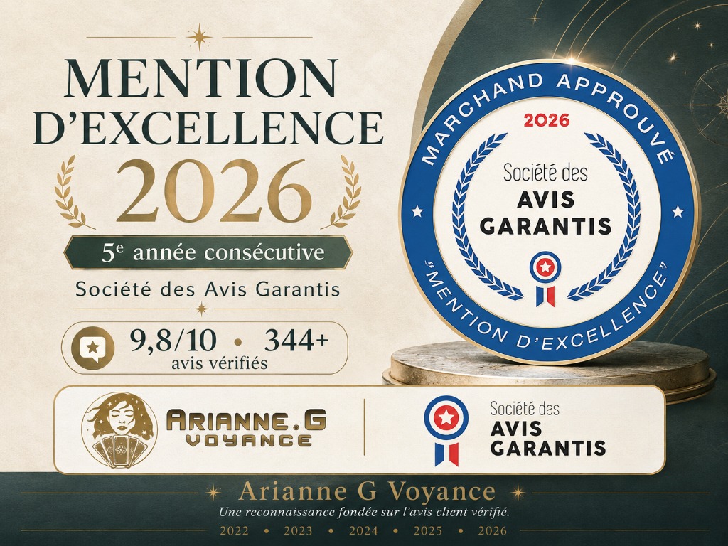 illustration Mention d’Excellence 2026 : une 5e année consécutive pour Arianne G Voyance