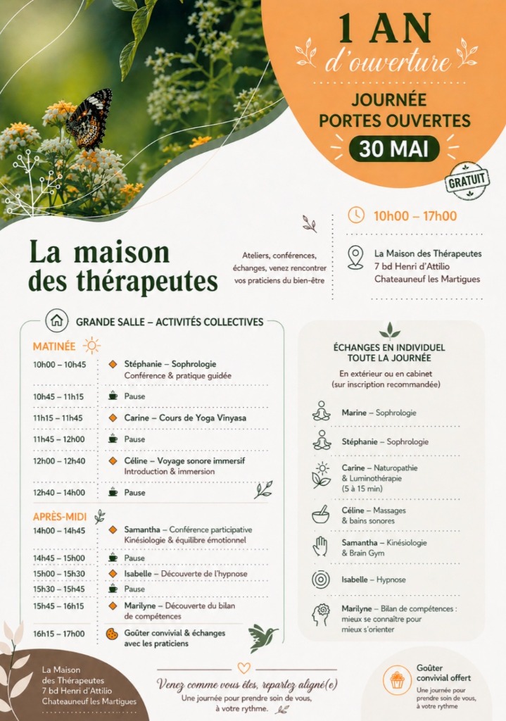 illustration 30 Mai - Journée Portes Ouvertes à la Maison des thérapeutes