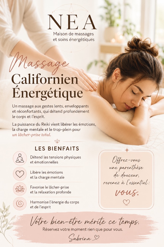 illustration Massage Californien Énergétique 🪷🧘‍♀️
