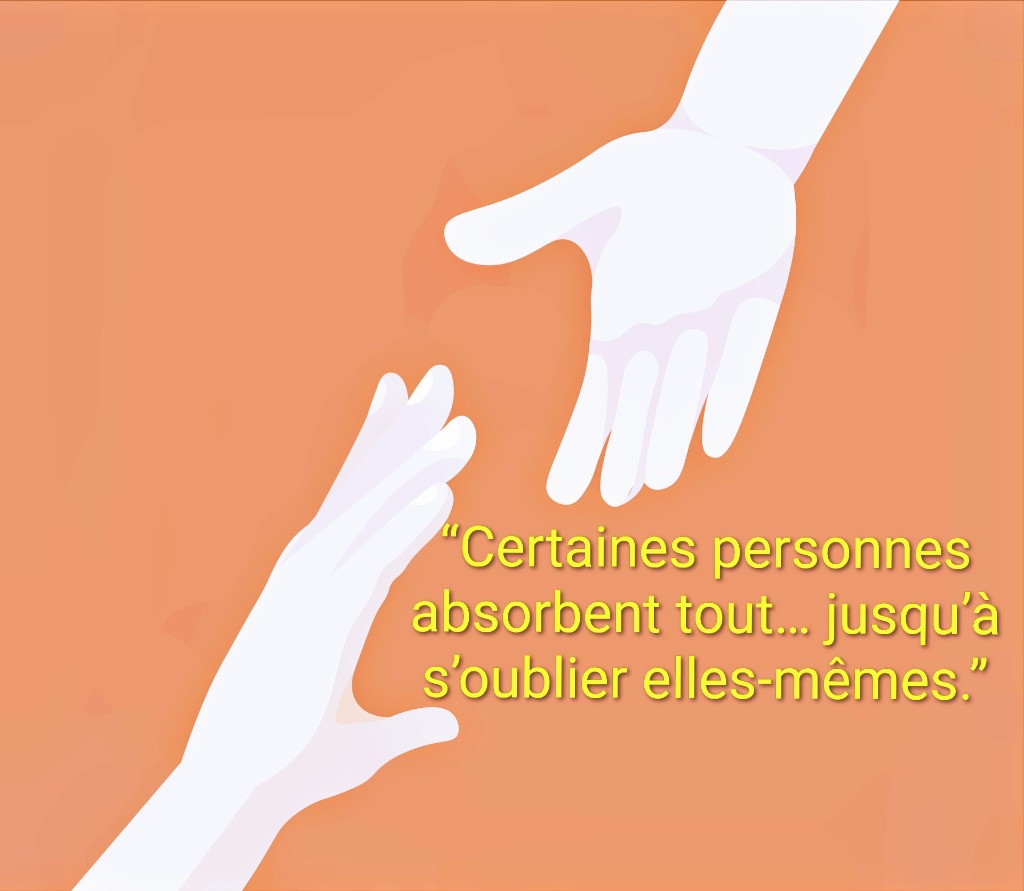 illustration “Pourquoi certaines personnes absorbent tout… jusqu’à s’oublier elles-mêmes”