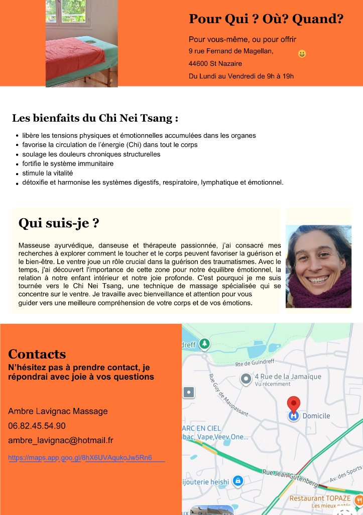 illustration Nouveau sur Saint Nazaire : Chi Nei Tsang et Massage Ayurvédique et Intuitif