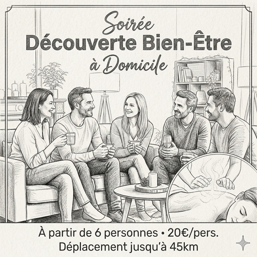 illustration Soirée ou après-midi bien-être entre amis, à domicile