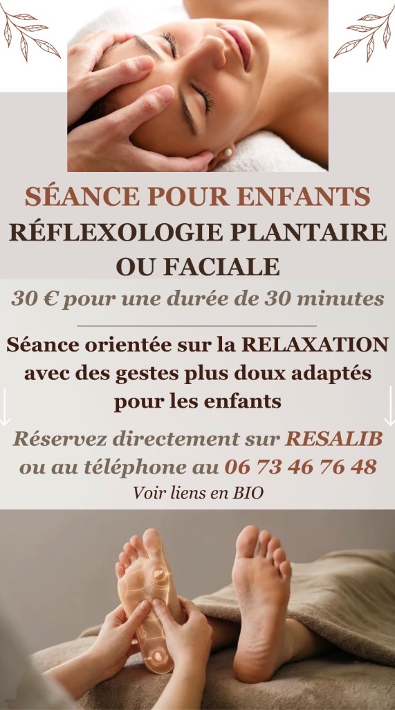 illustration Séance de réflexologie pour ENFANTS
