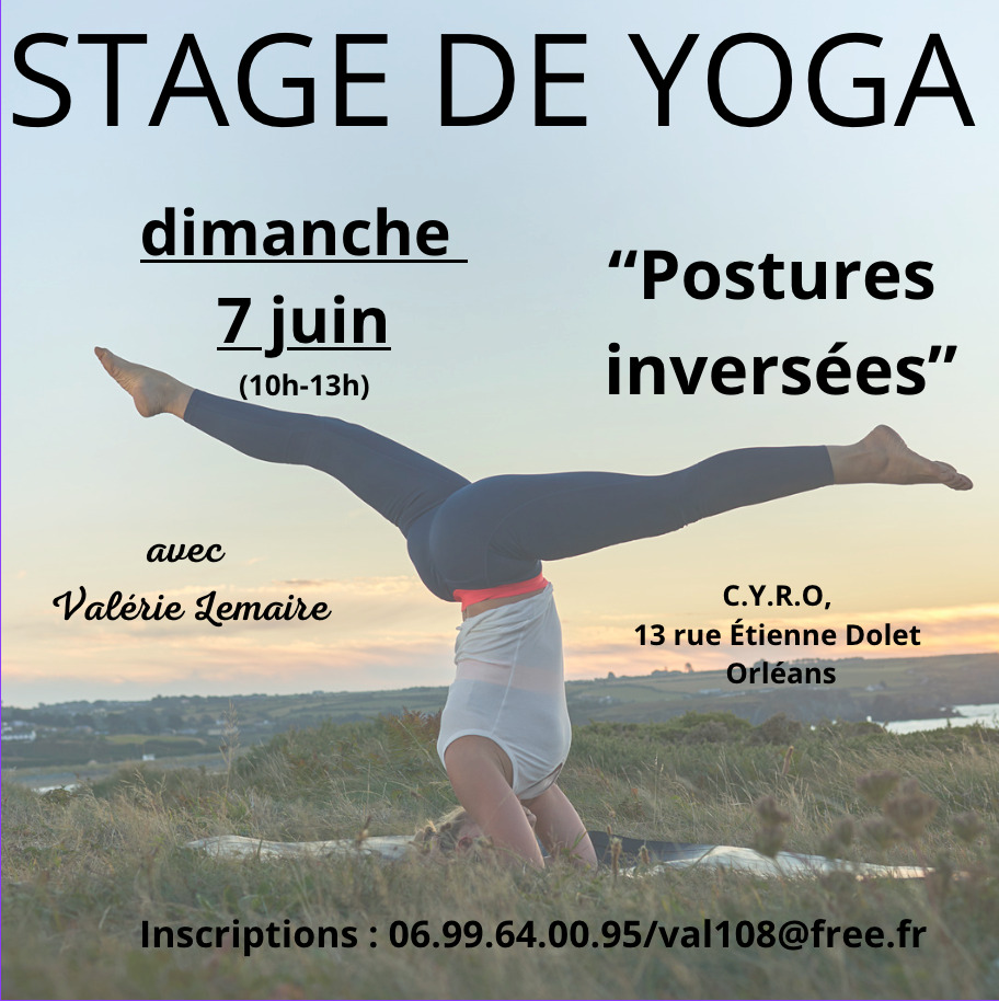 illustration Stage de yoga spécial postures inversées le 7 juin à Orléans
