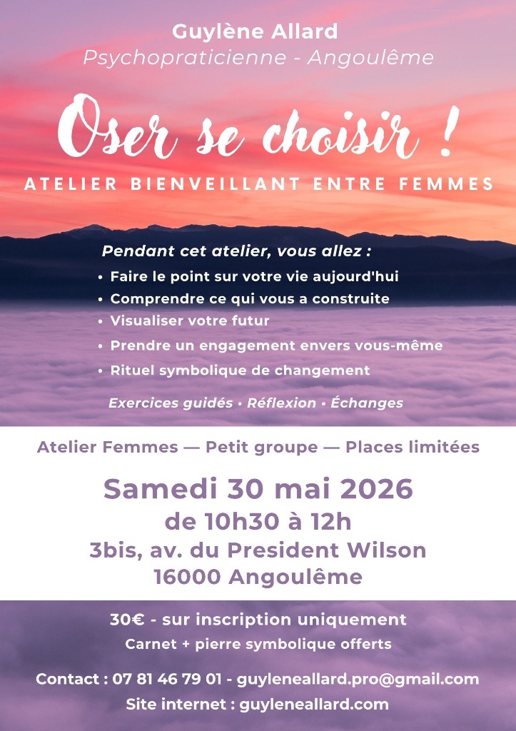 illustration Atelier "Oser se choisir !" — Samedi 30 mai à Angoulême