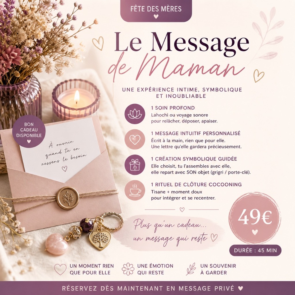 illustration 🌸 **OFFRE FÊTE DES MÈRES – LE MESSAGE DE MAMAN** 🌸