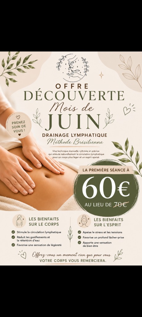 illustration Offre découverte drainage lymphatique manuel méthode brésilienne