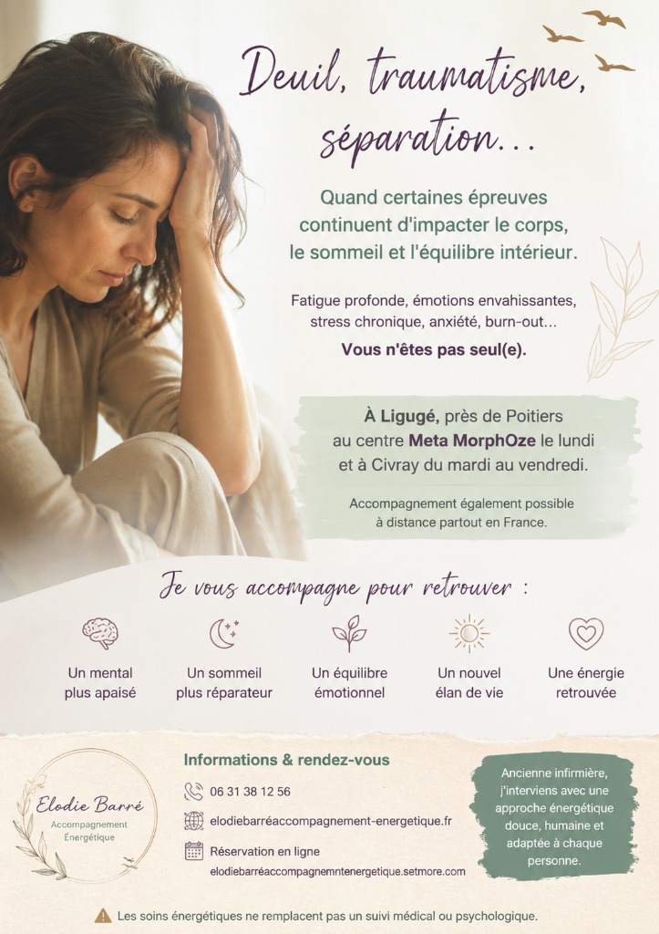 illustration Deuil, traumatisme, anxiété, fatigue mentale à Poitiers