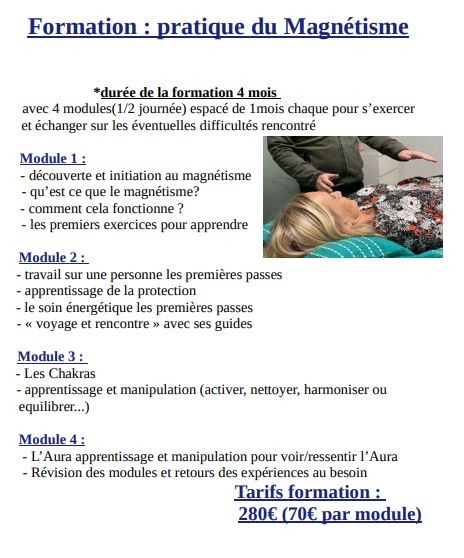 illustration formation à la pratique du magnétisme
